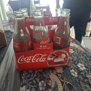 RARE 6PK vintage Coca-Cola Christmas bottles, collectible SANTA IMAGE RARE  ALSO